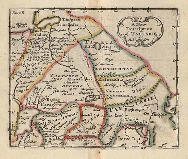 88-Asia, India, Central Asia & Caucasus and Russia in Asia Map By Robert Morden