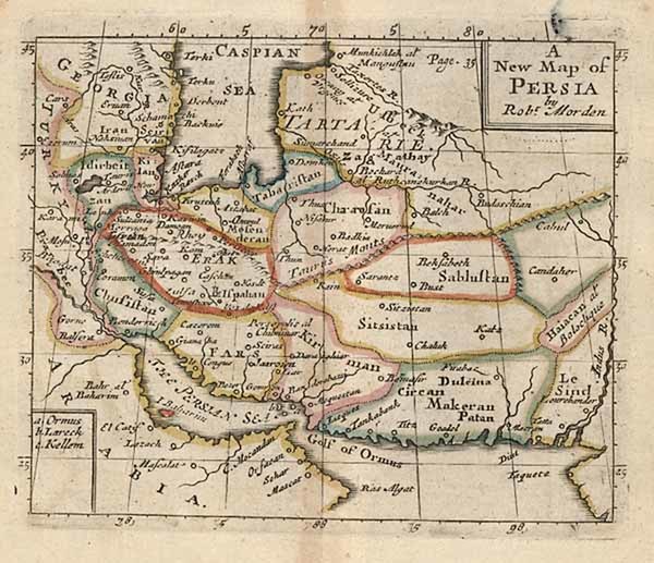 26-Asia, Central Asia & Caucasus and Middle East Map By Robert Morden