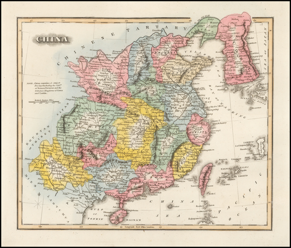 96-China and Korea Map By Fielding Lucas Jr.