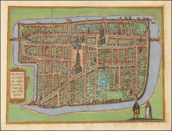 26-Netherlands Map By Georg Braun / Frans Hogenberg