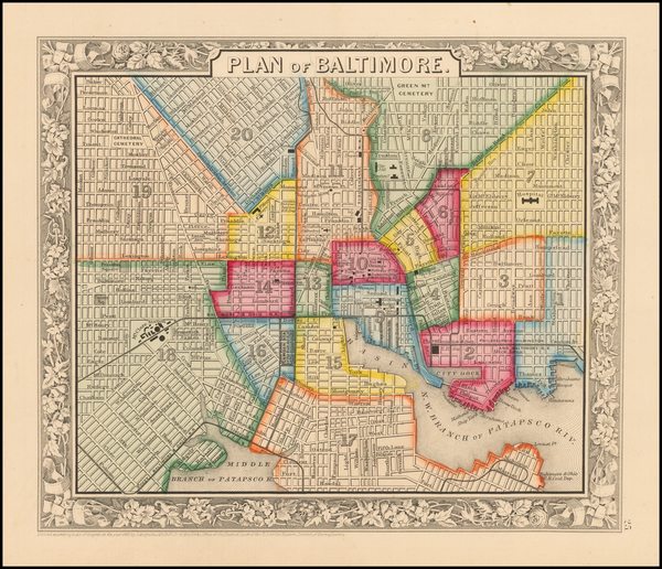 31-Maryland Map By Samuel Augustus Mitchell Jr.