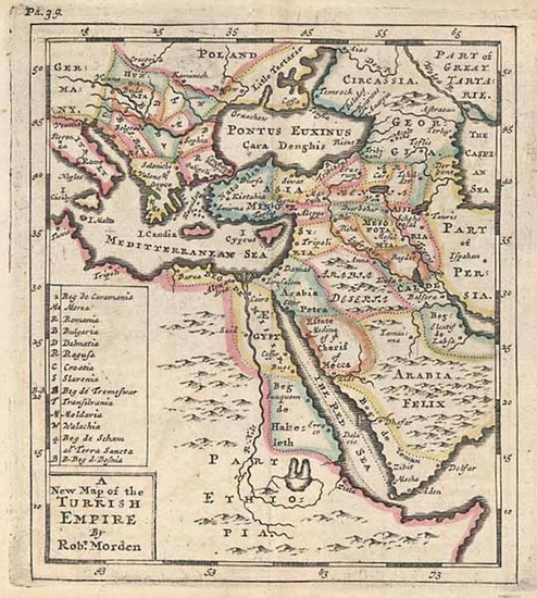 70-Europe, Turkey, Mediterranean, Asia, Middle East and Turkey & Asia Minor Map By Robert Mord