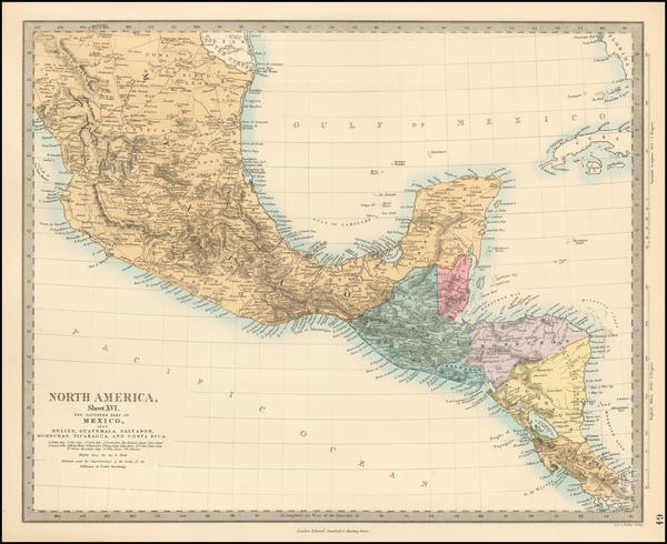 17-Mexico and Central America Map By SDUK