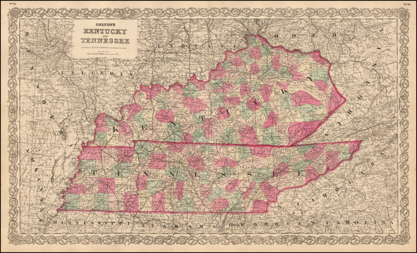 53-South Map By G.W.  & C.B. Colton