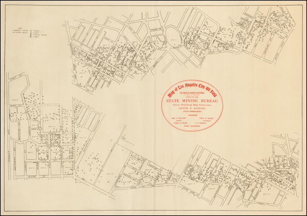 17-California and Los Angeles Map By California State Mining Bureau