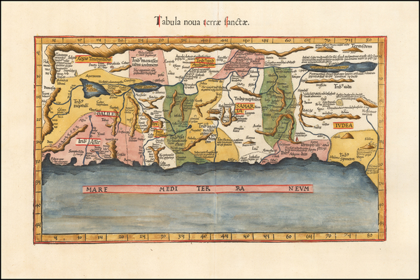 62-Holy Land Map By Lorenz Fries