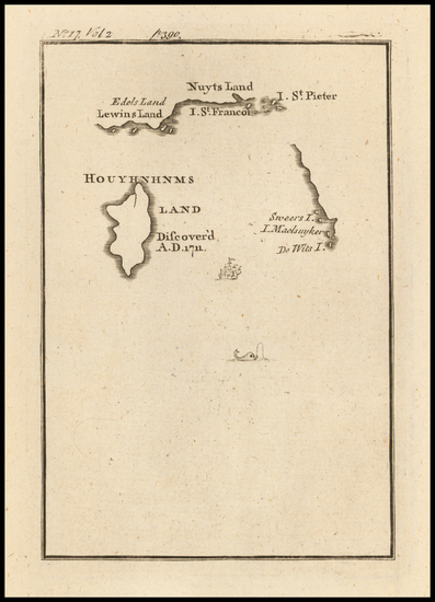 14-Australia and Curiosities Map By Jonathan Swift