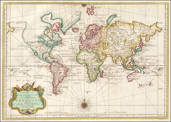 60-World Map By Jacques Nicolas Bellin