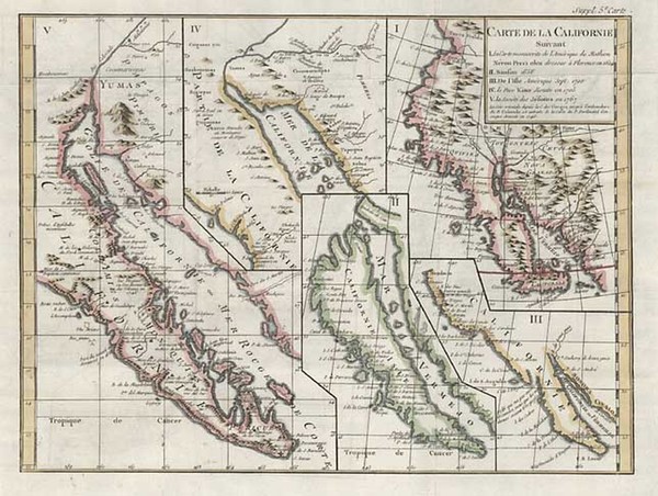 34-Baja California and California Map By Denis Diderot / Didier Robert de Vaugondy