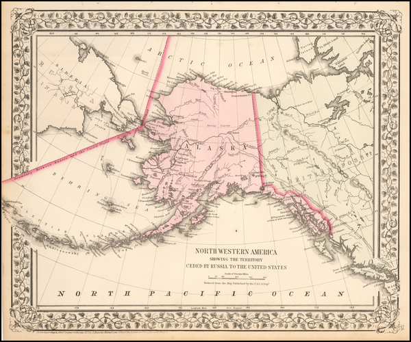 98-Alaska and Canada Map By Samuel Augustus Mitchell Jr.