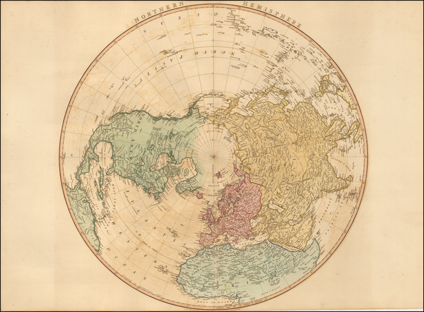 80-Northern Hemisphere and Polar Maps Map By William Faden