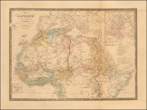 80-North Africa Map By Adrien-Hubert Brué