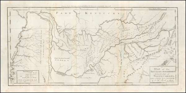 16-Tennessee Map By Mathew Carey