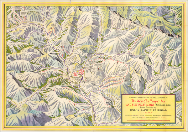 92-Idaho and Pictorial Maps Map By William Willmarth