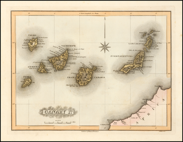 40-Atlantic Ocean and African Islands, including Madagascar Map By Fielding Lucas Jr.