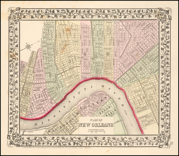 32-South Map By Samuel Augustus Mitchell Jr. / William Bradley