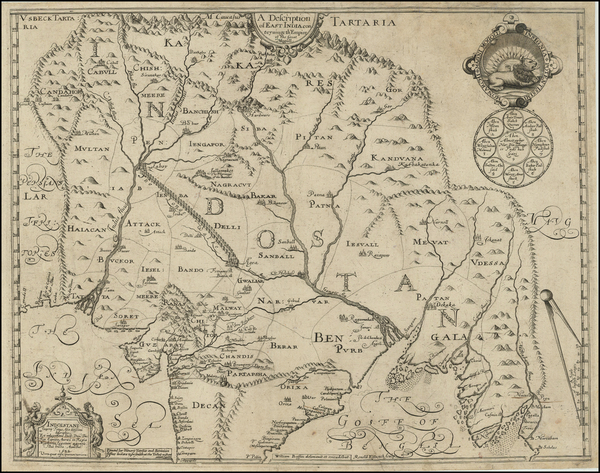 36-India and Central Asia & Caucasus Map By William Baffin