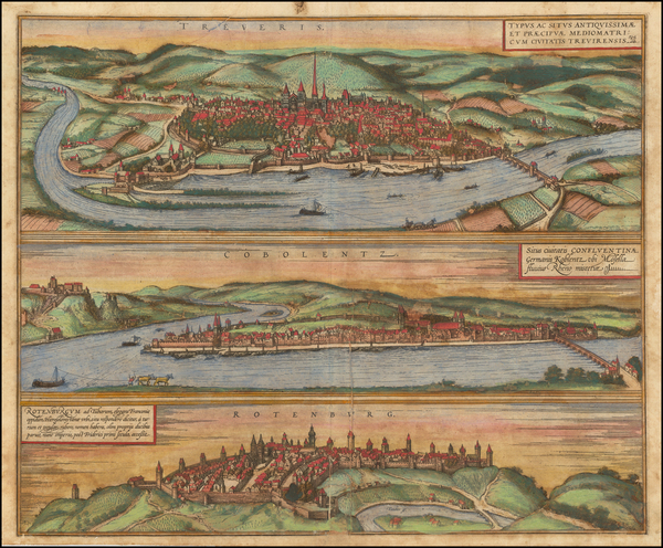 73-Germany Map By Georg Braun  &  Frans Hogenberg