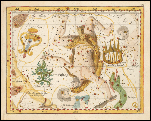 72-Celestial Maps Map By Johann Elert Bode