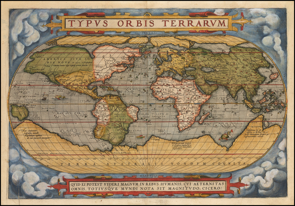 76-World Map By Abraham Ortelius