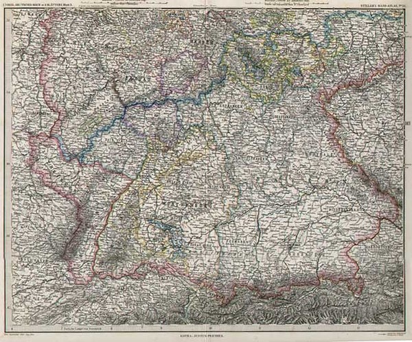 43-Europe and Germany Map By Adolf Stieler