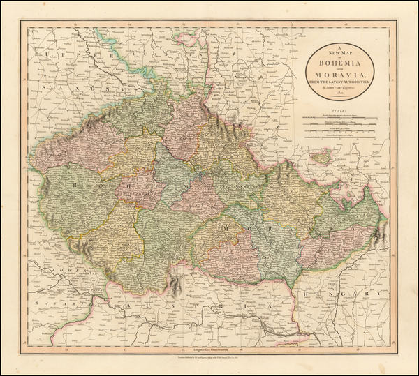 52-Czech Republic & Slovakia Map By John Cary