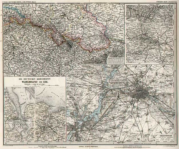 31-Europe and Germany Map By Adolf Stieler