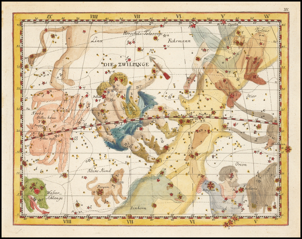 72-Celestial Maps Map By Johann Elert Bode