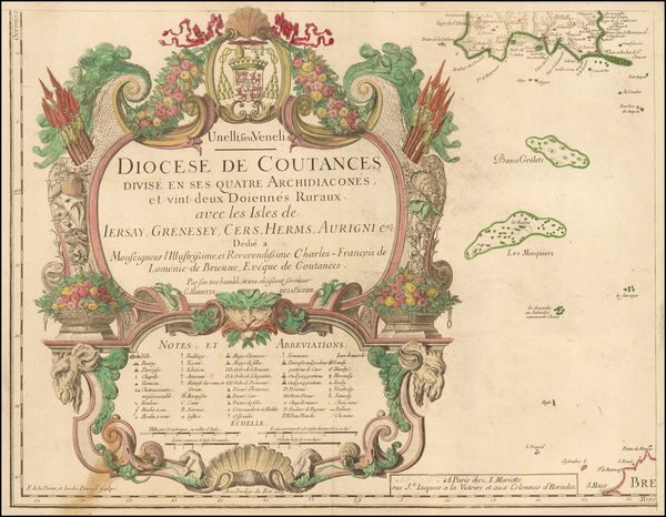 22-France and Normandie Map By Pierre Mariette / F. de la Pointe