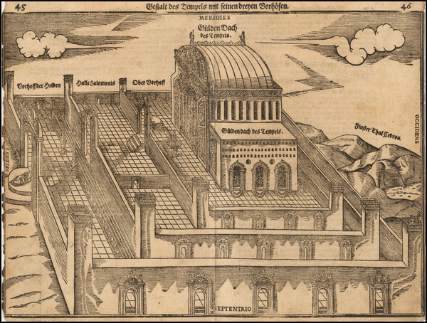 43-Holy Land Map By Heinrich Bunting