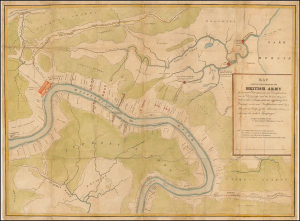 19-Louisiana and New Orleans Map By  Arsene  Lacarierre Latour