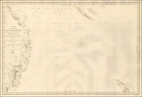 51-Australia and New Zealand Map By Clement Adrien Vincendon Dumoulin