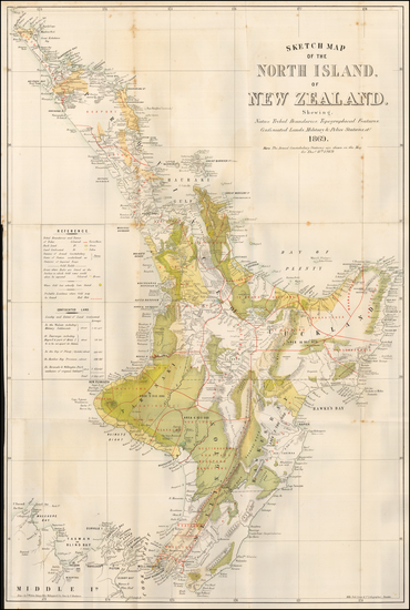 92-New Zealand Map By Mills, Dick, Lister & Co.