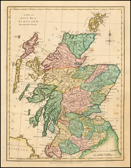 96-Scotland Map By Robert Wilkinson