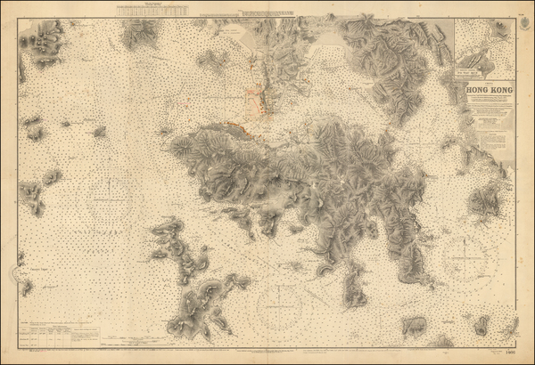 90-China and Hong Kong Map By British Admiralty