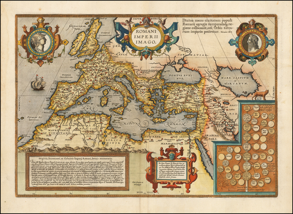 36-Europe, Italy, Mediterranean, Turkey & Asia Minor and Balearic Islands Map By Abraham Ortel