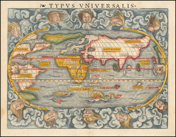 34-World Map By Sebastian Munster