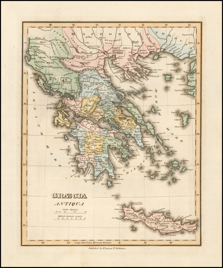 49-Greece Map By Fielding Lucas Jr.