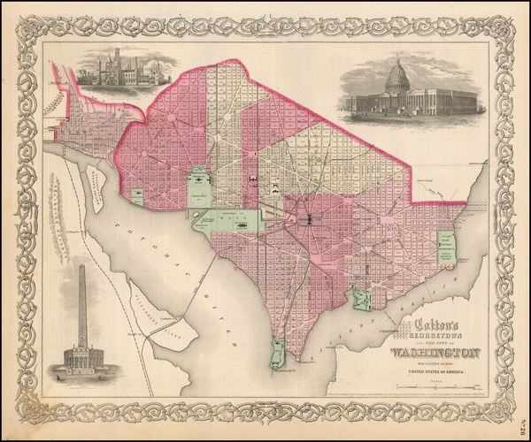 14-Washington, D.C. Map By G.W.  & C.B. Colton