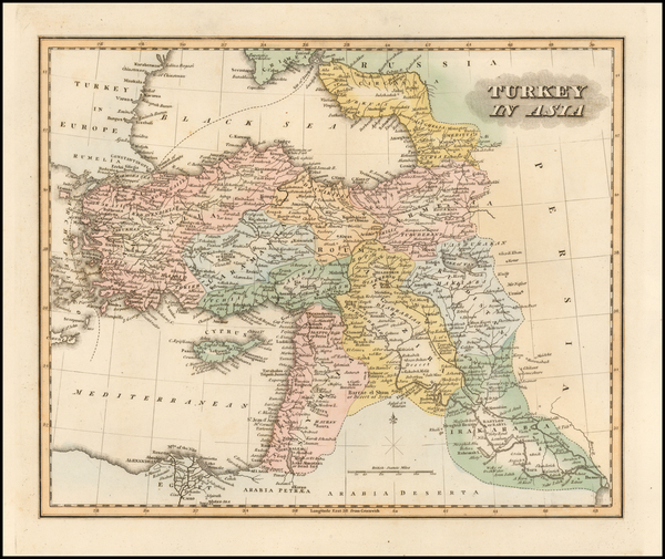 84-Turkey, Middle East and Turkey & Asia Minor Map By Fielding Lucas Jr.