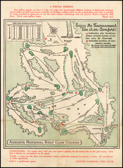 82-Georgia Map By Augusta National Golf Club