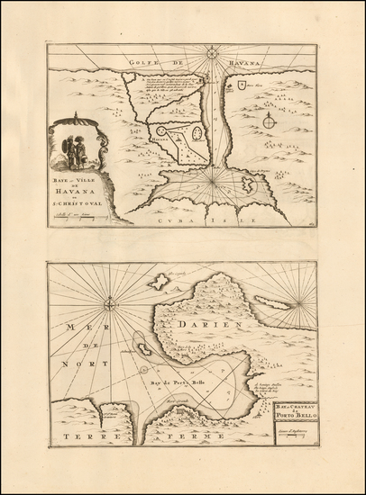 94-Caribbean, Cuba and Colombia Map By Pierre Mortier