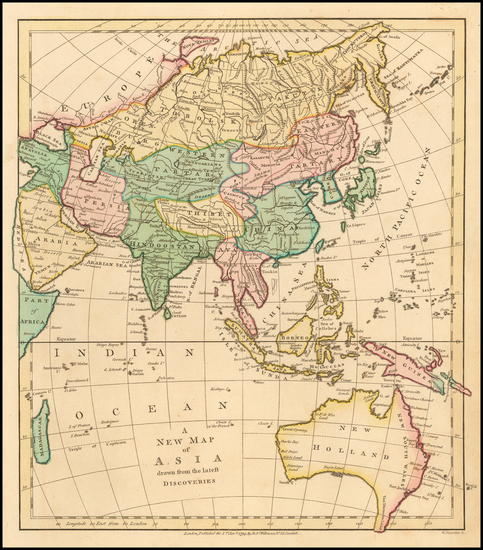 98-Asia and Australia Map By Robert Wilkinson