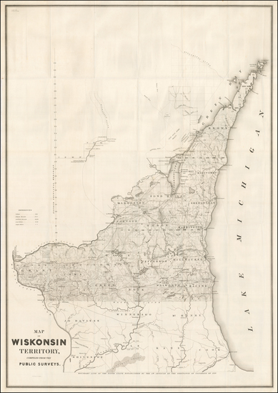 81-Wisconsin Map By U.S. Government Land Office