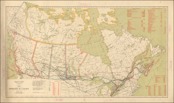 71-Canada Map By Canadian Department of the Interior