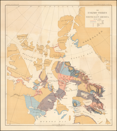 64-Canada Map By Julius Bien & Co.