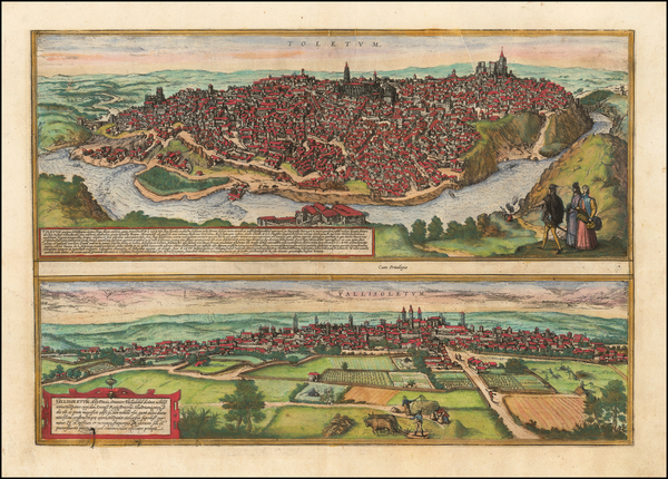 7-Spain Map By Georg Braun  &  Frans Hogenberg