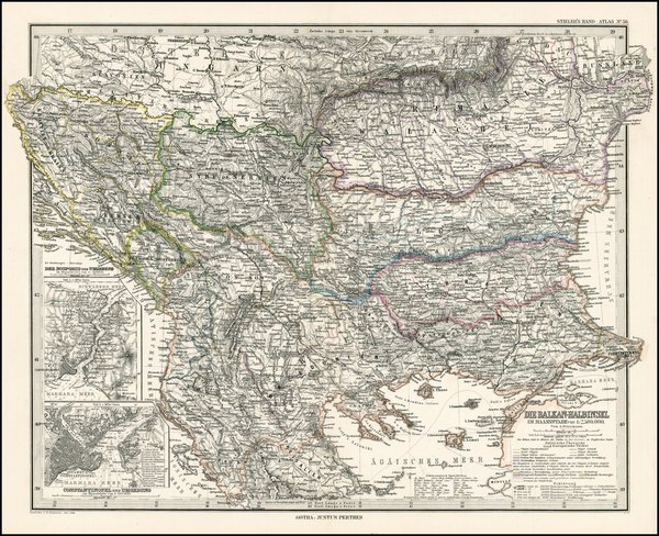 1-Europe and Balkans Map By Adolf Stieler