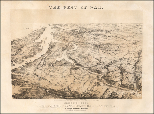 41-Washington, D.C., Maryland, Virginia and Civil War Map By John Bachmann