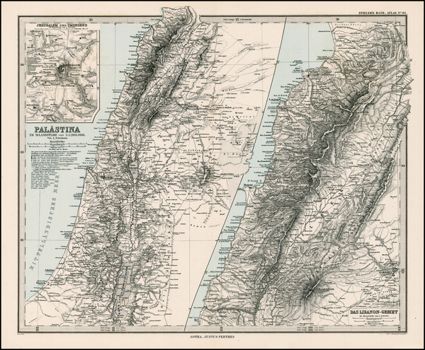 57-Asia and Holy Land Map By Adolf Stieler